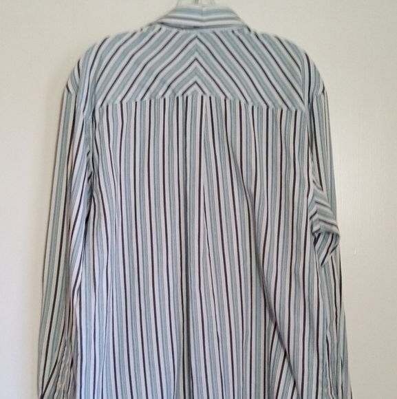 Van Heusen fitted long sleeve button down shirt mens Large 16-16.5 GUC - Picture 5 of 6